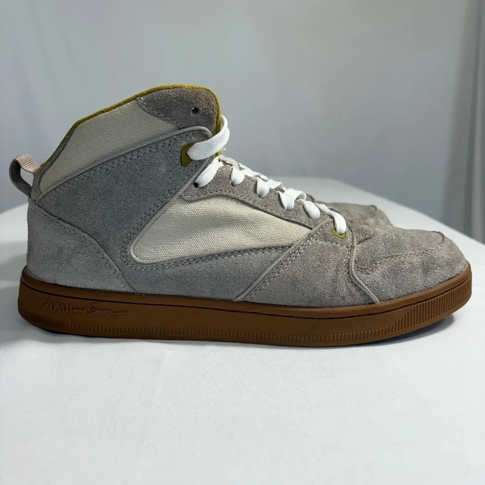 Maui and Sons Beige Suede Leather High Top Sneakers Skate‎ Shoes Mens 9